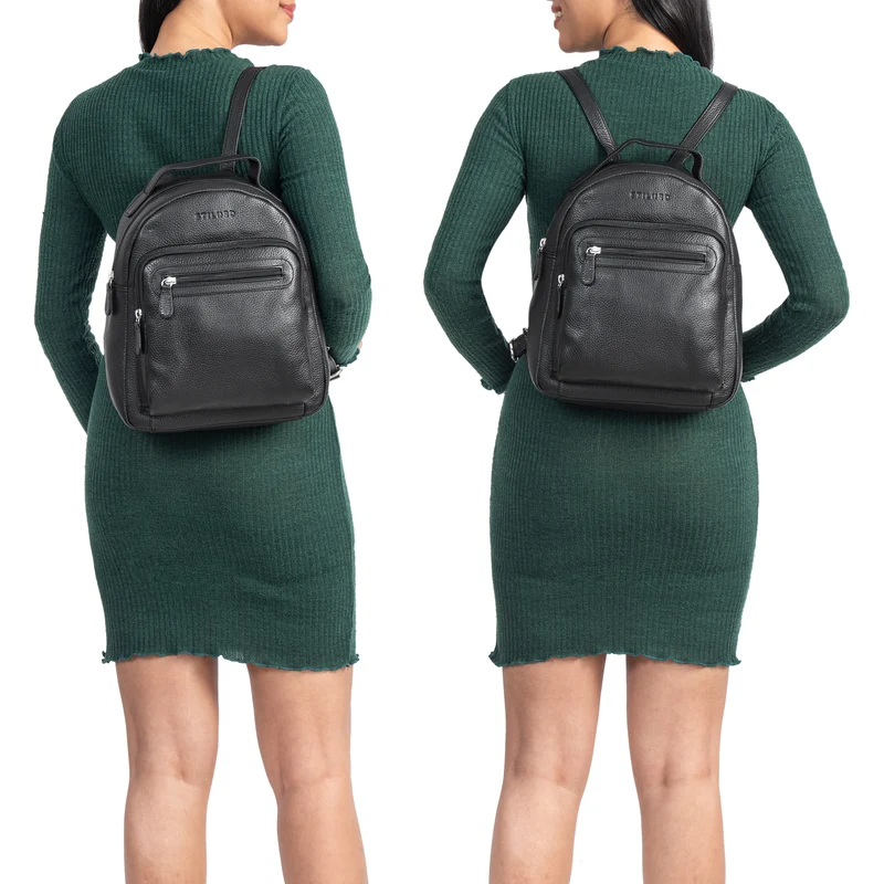 "Kima" Kleiner Rucksack Damen Vintage Leder