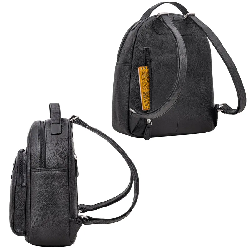 "Kima" Kleiner Rucksack Damen Vintage Leder