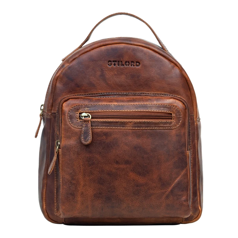 "Kima" Kleiner Rucksack Damen Vintage Leder