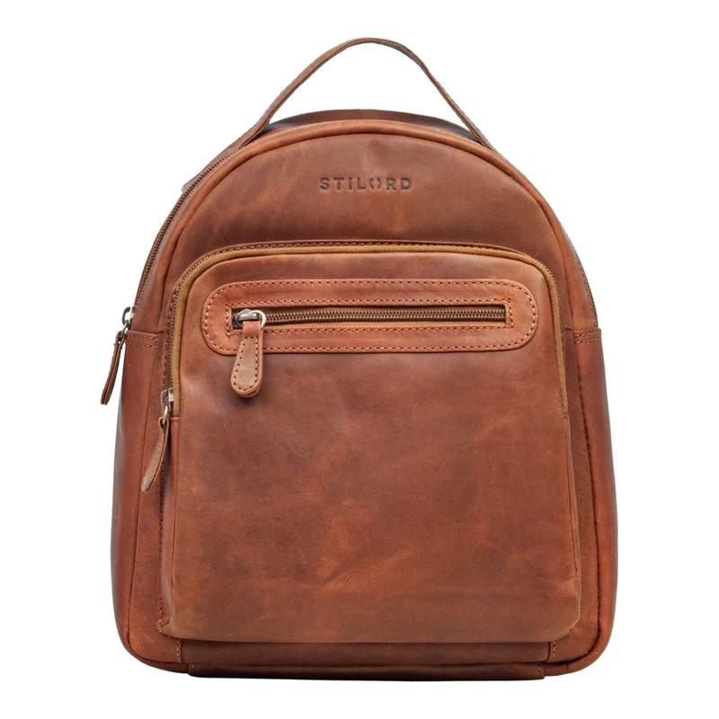 "Kima" Kleiner Rucksack Damen Vintage Leder