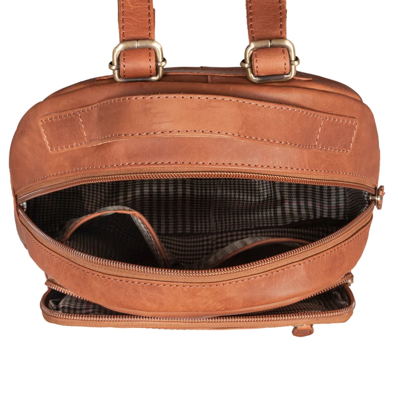 "Kima" Kleiner Rucksack Damen Vintage Leder