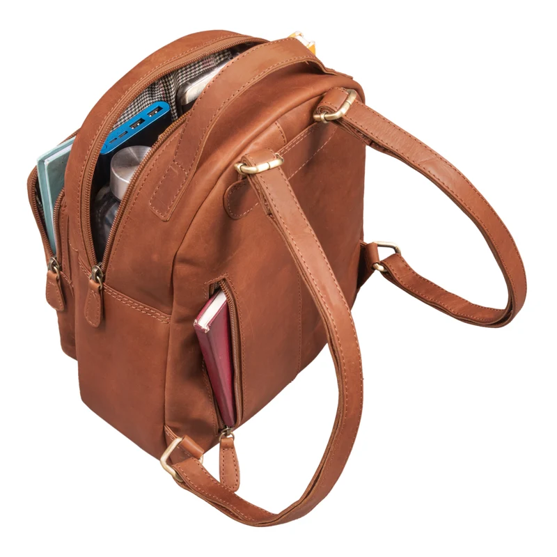 "Kima" Kleiner Rucksack Damen Vintage Leder