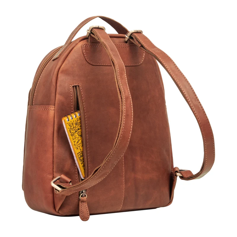 "Kima" Kleiner Rucksack Damen Vintage Leder