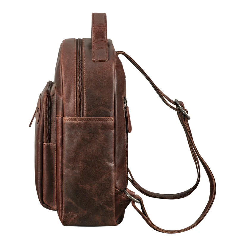 "Kima" Kleiner Rucksack Damen Vintage Leder