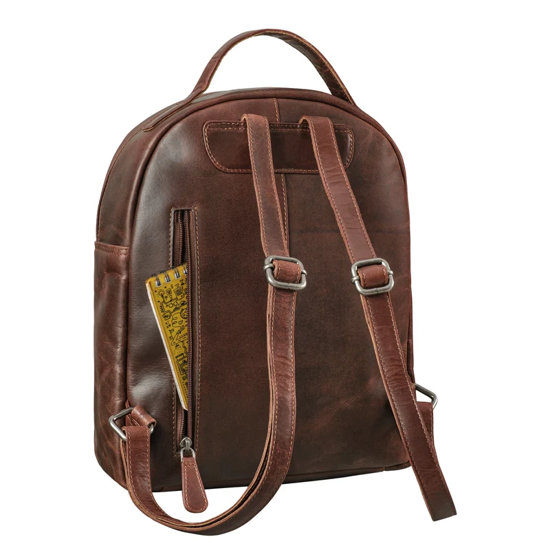 "Kima" Kleiner Rucksack Damen Vintage Leder
