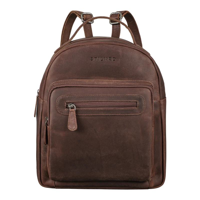 "Kima" Kleiner Rucksack Damen Vintage Leder