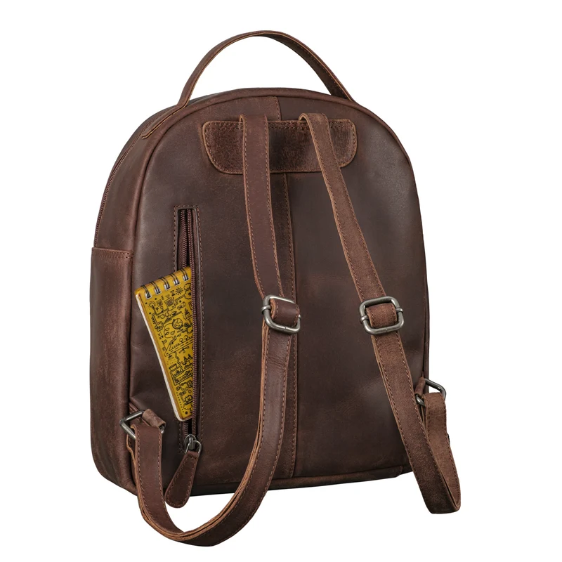 "Kima" Kleiner Rucksack Damen Vintage Leder