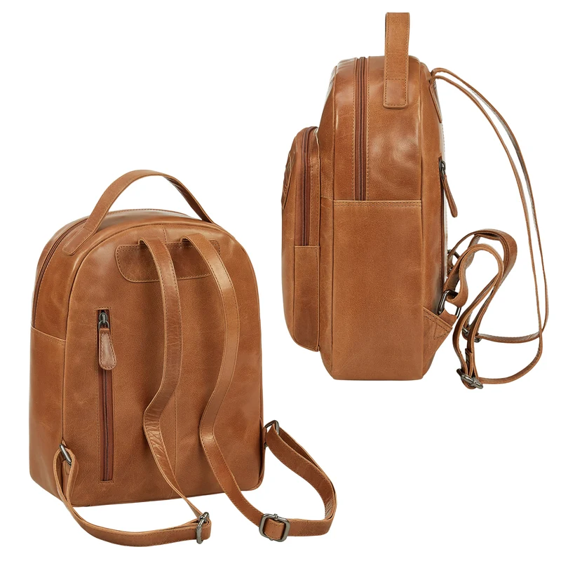 "Kima" Kleiner Rucksack Damen Vintage Leder