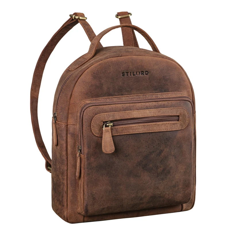 "Kima" Kleiner Rucksack Damen Vintage Leder