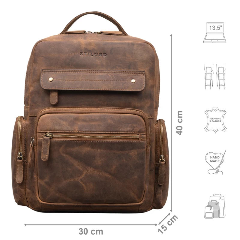 "Edison" Moderner Studenten-Rucksack mit Laptop-Fach 13,5 Zoll