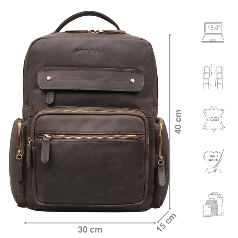 "Edison" Moderner Studenten-Rucksack mit Laptop-Fach 13,5 Zoll