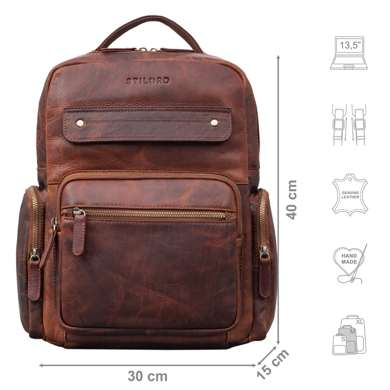 "Edison" Moderner Studenten-Rucksack mit Laptop-Fach 13,5 Zoll