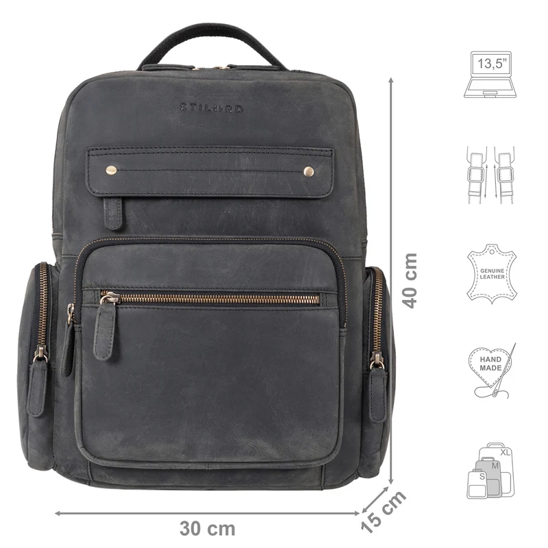 "Edison" Moderner Studenten-Rucksack mit Laptop-Fach 13,5 Zoll