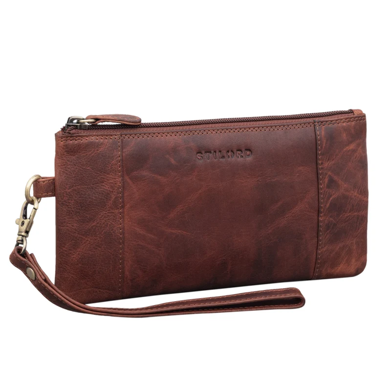 "Grecia" Clutch Leder Vintage RFID Schutz