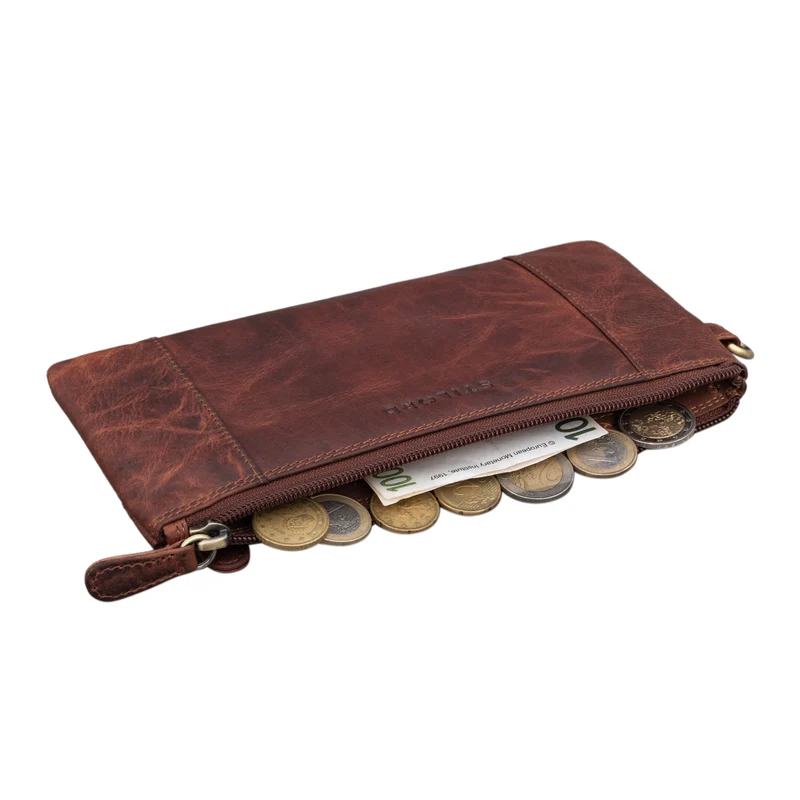 "Grecia" Clutch Leder Vintage RFID Schutz