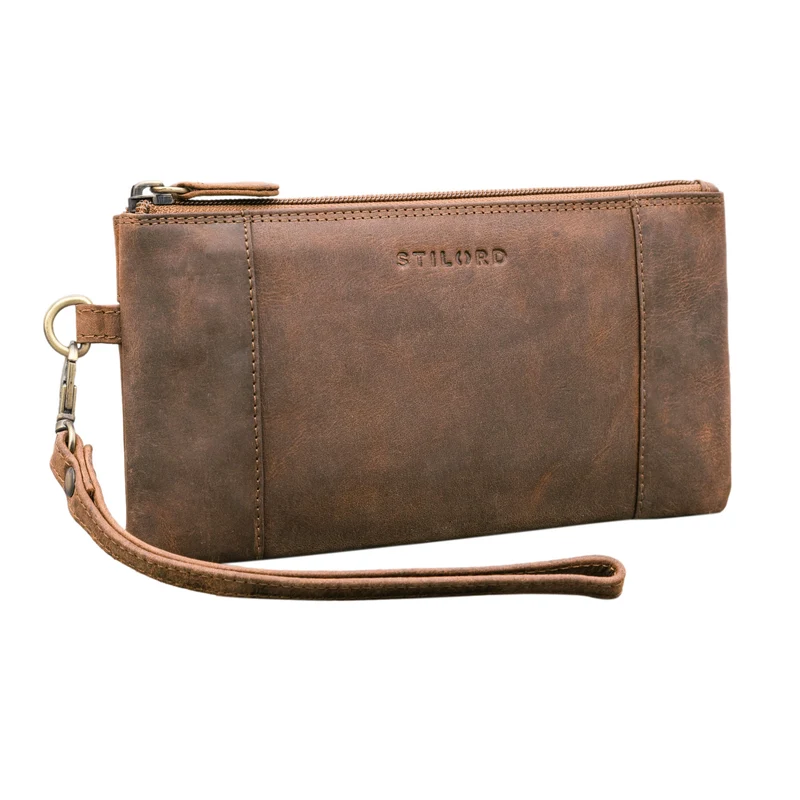 "Grecia" Clutch Leder Vintage RFID Schutz