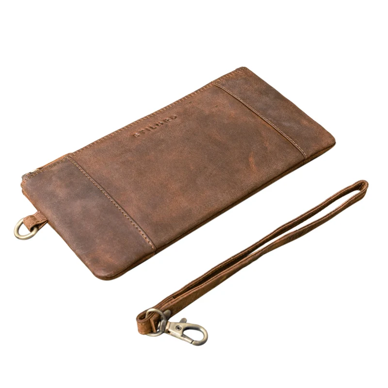 "Grecia" Clutch Leder Vintage RFID Schutz