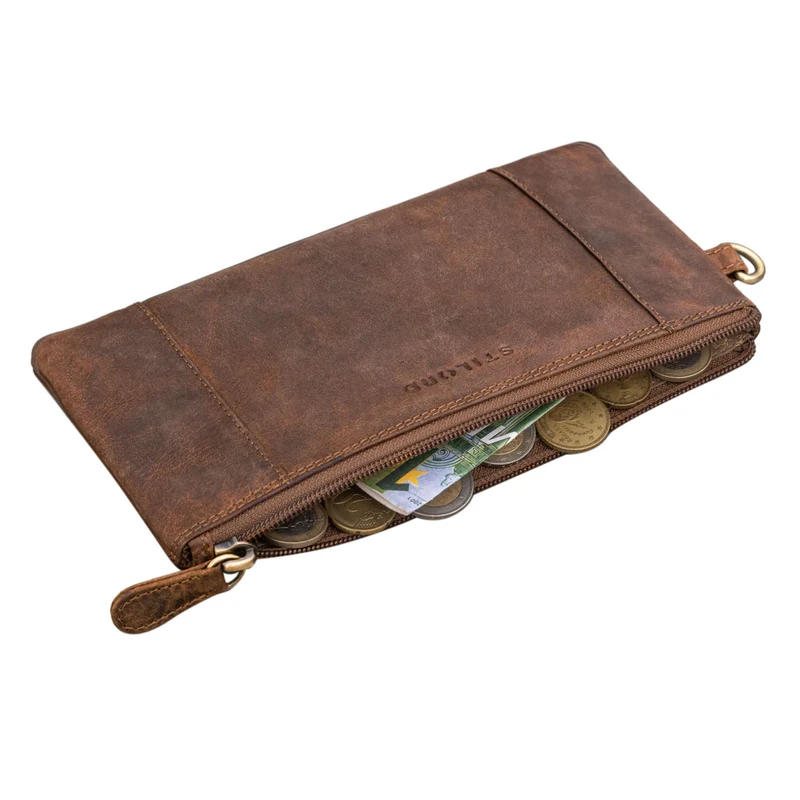 "Grecia" Clutch Leder Vintage RFID Schutz