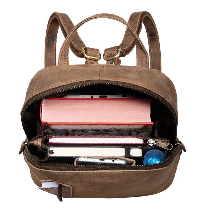 B-WARE "Reed" Lederrucksack Damen Klein