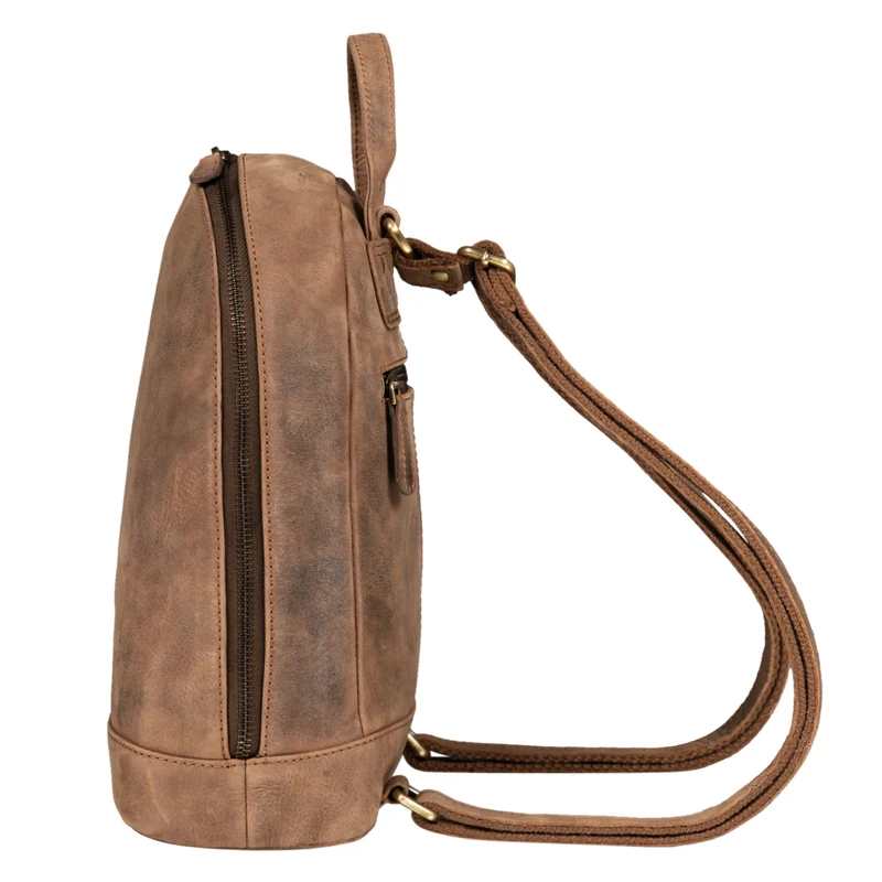 B-WARE "Reed" Lederrucksack Damen Klein