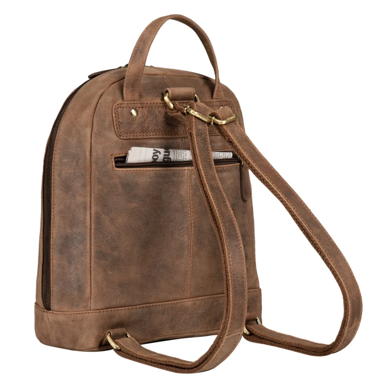 B-WARE "Reed" Lederrucksack Damen Klein