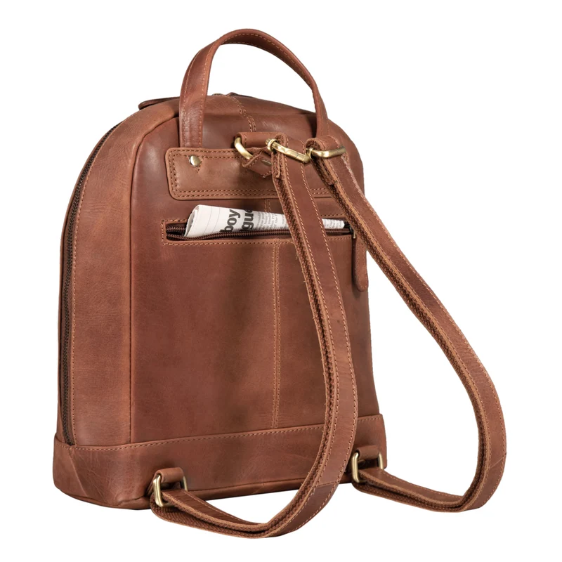 B-WARE "Reed" Lederrucksack Damen Klein