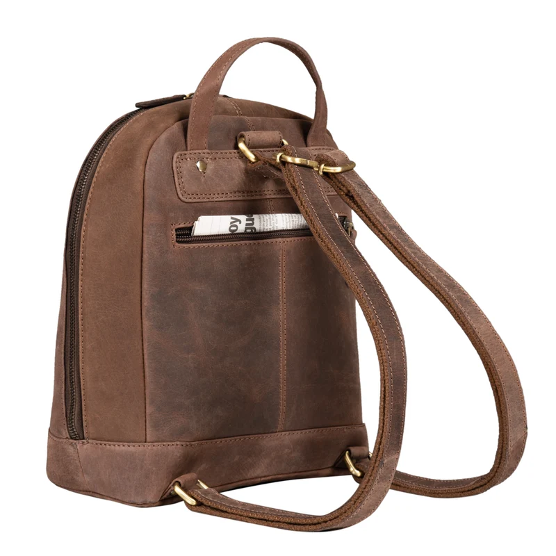 B-WARE "Reed" Lederrucksack Damen Klein