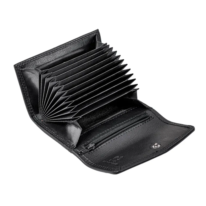 "Holden" Leder Kreditkartenetui mit Münzfach klein für Damen und Herren