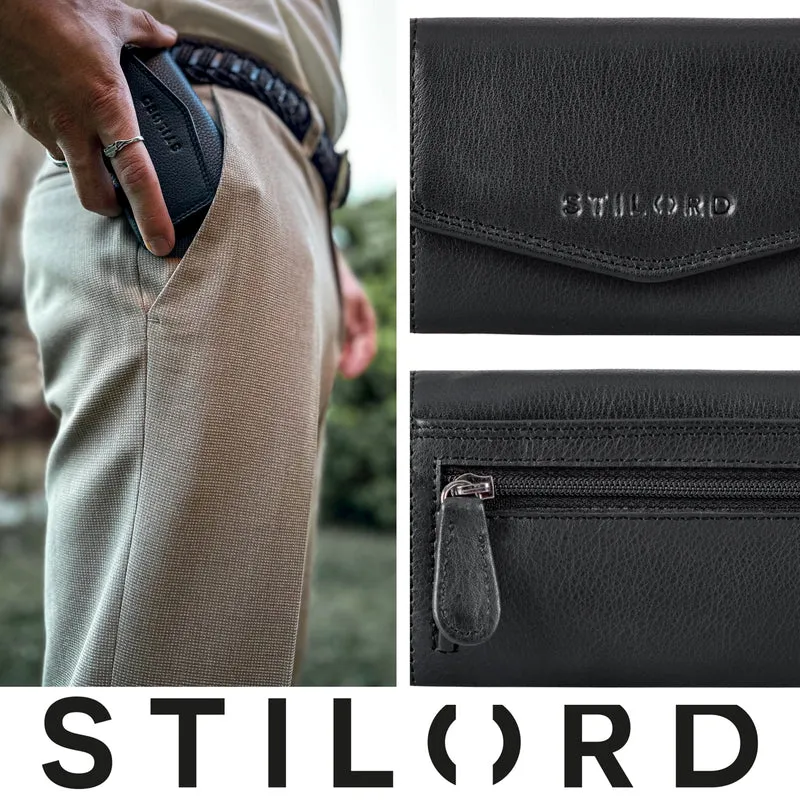 "Holden" Leder Kreditkartenetui mit Münzfach klein für Damen und Herren