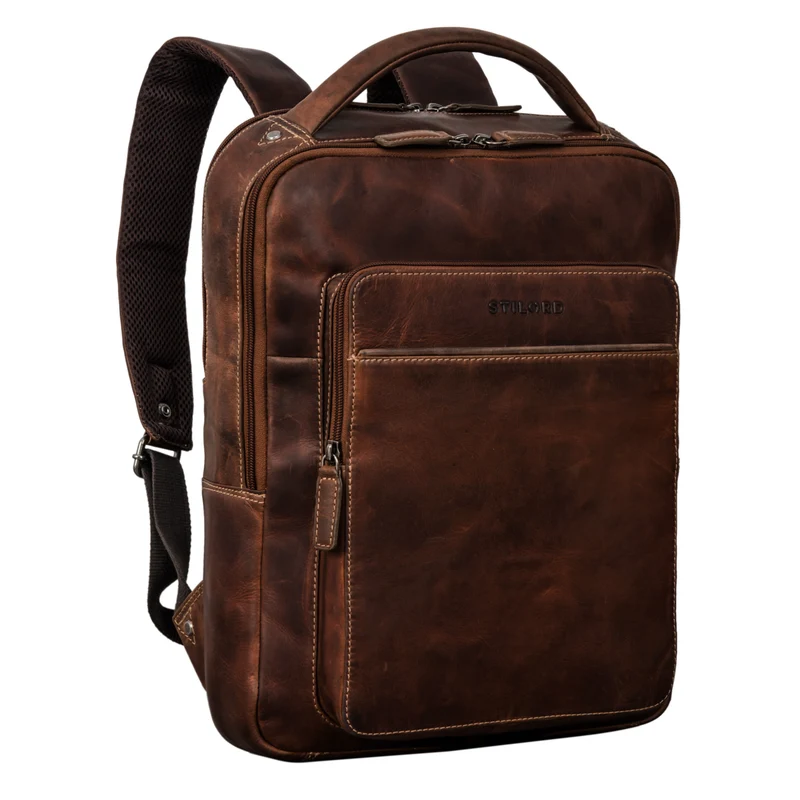 "Nicky" Laptoprucksack 13 Zoll aus echtem Leder Mittel-Groß Unisex