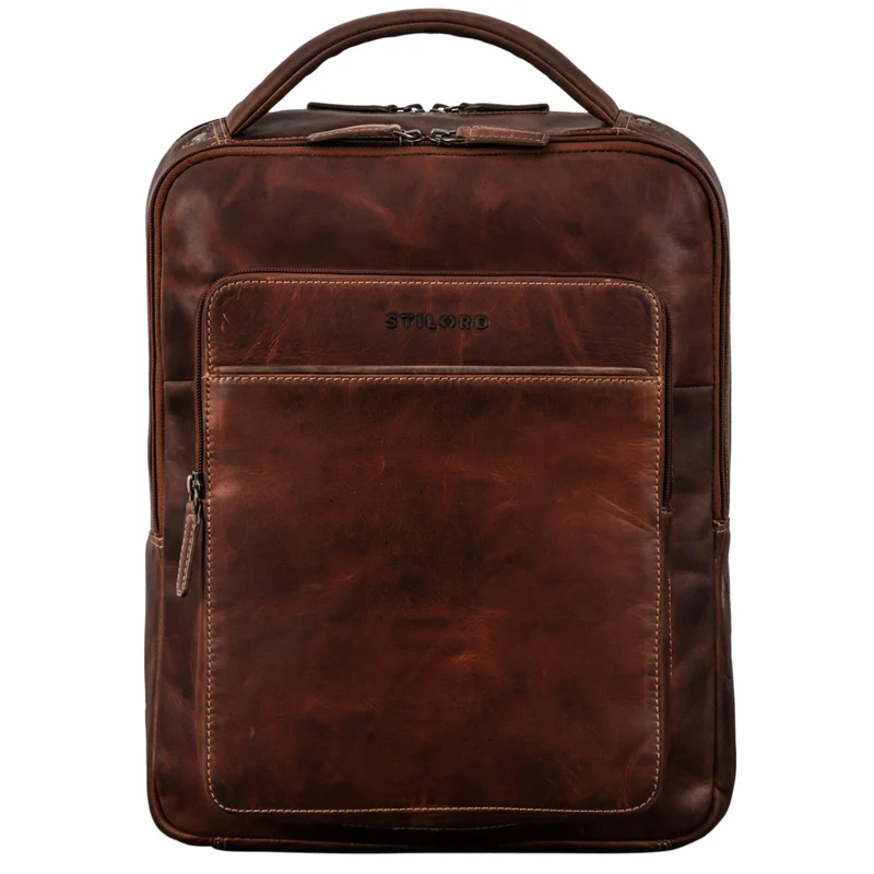 "Nicky" Laptoprucksack 13 Zoll aus echtem Leder Mittel-Groß Unisex