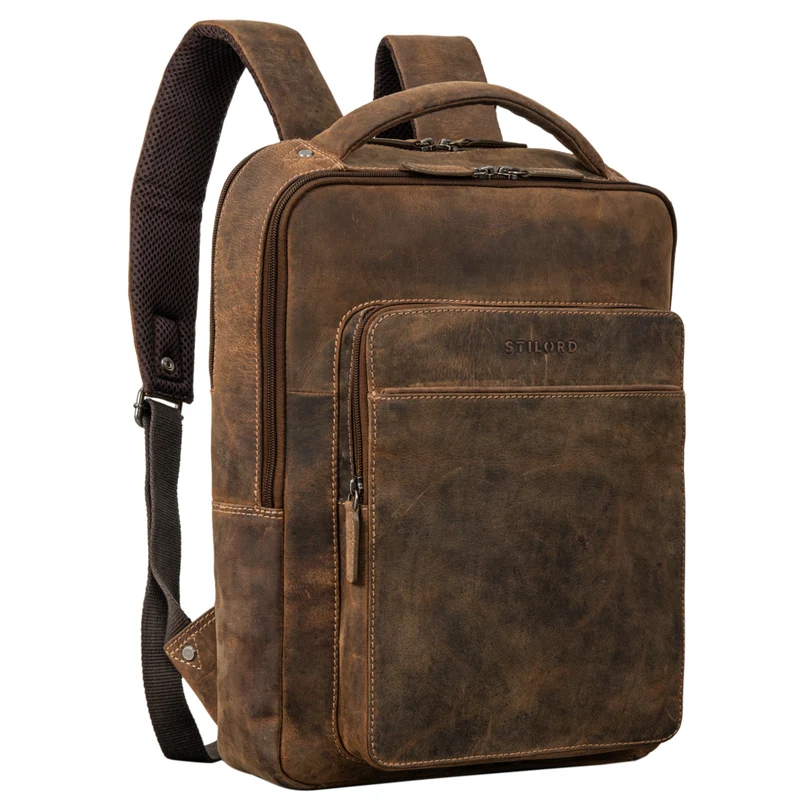"Nicky" Laptoprucksack 13 Zoll aus echtem Leder Mittel-Groß Unisex