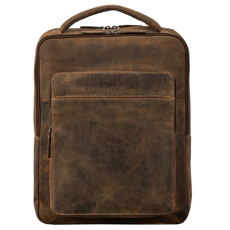 "Nicky" Laptoprucksack 13 Zoll aus echtem Leder Mittel-Groß Unisex