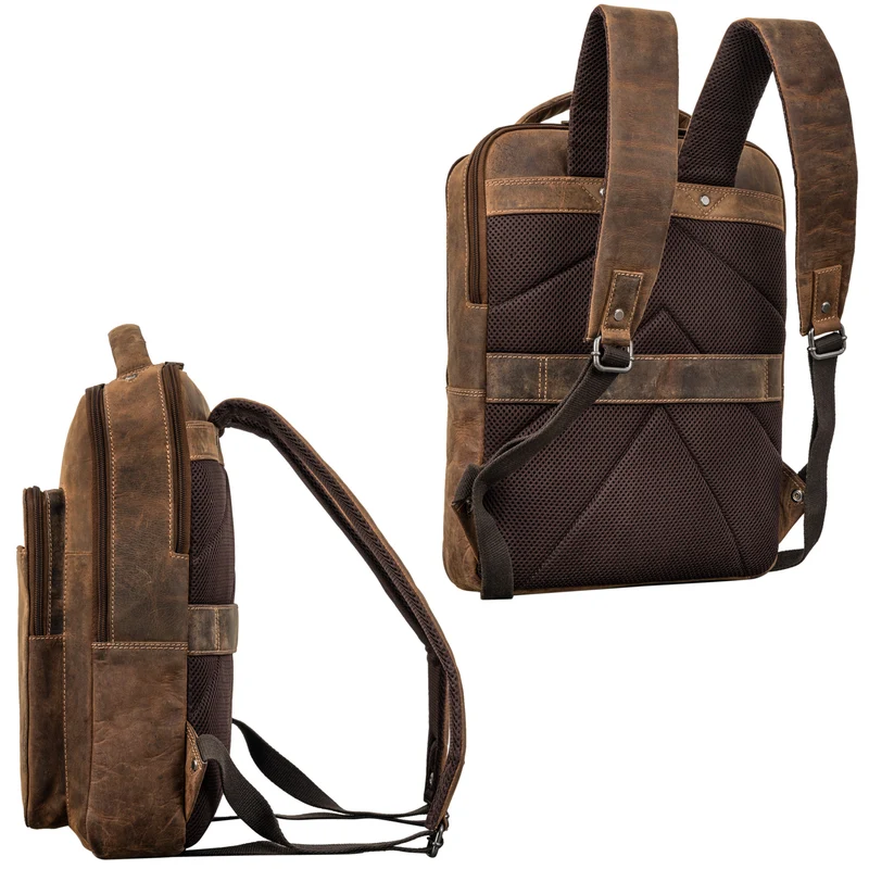 "Nicky" Laptoprucksack 13 Zoll aus echtem Leder Mittel-Groß Unisex