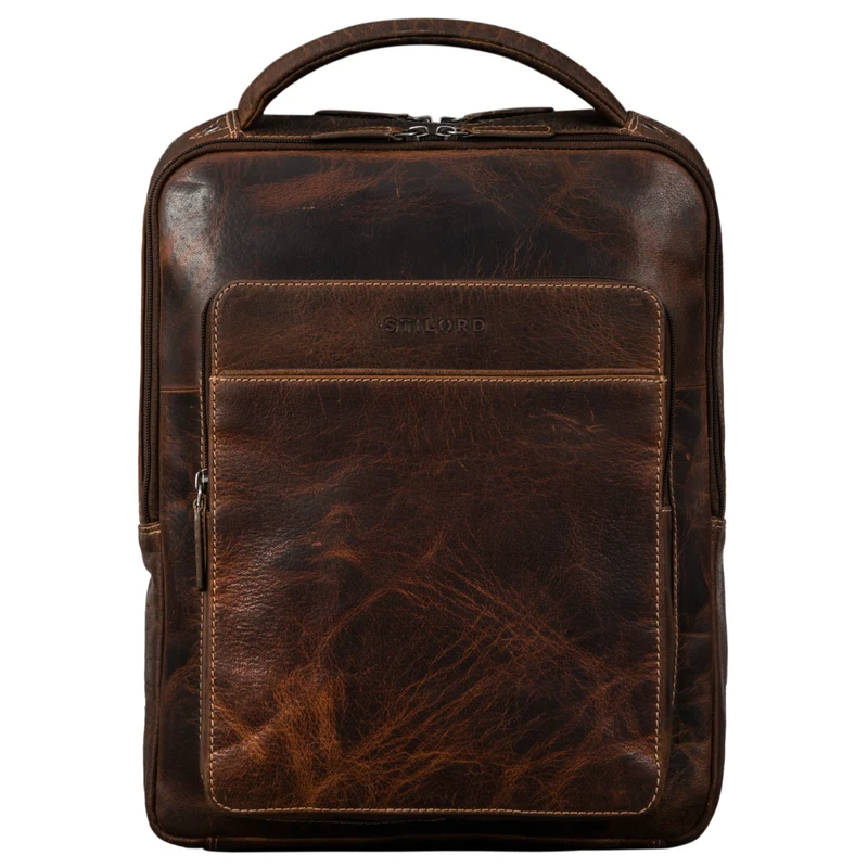 "Nicky" Laptoprucksack 13 Zoll aus echtem Leder Mittel-Groß Unisex