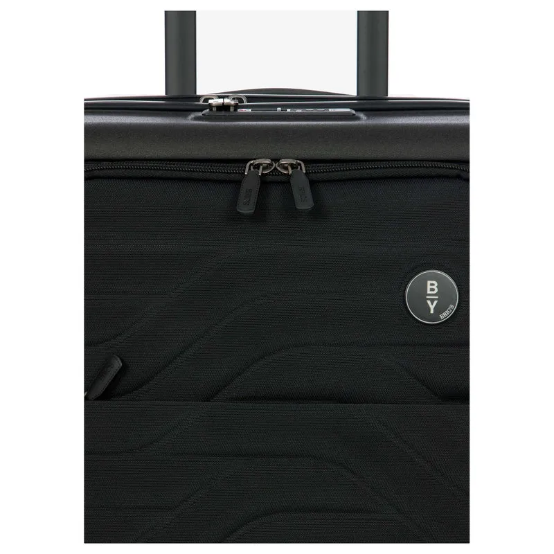 Brics BY Ulisse - 4-Rollen-Kabinentrolley mit Vortasche 55 cm erw. USB (black, 55 cm (Vortasche))