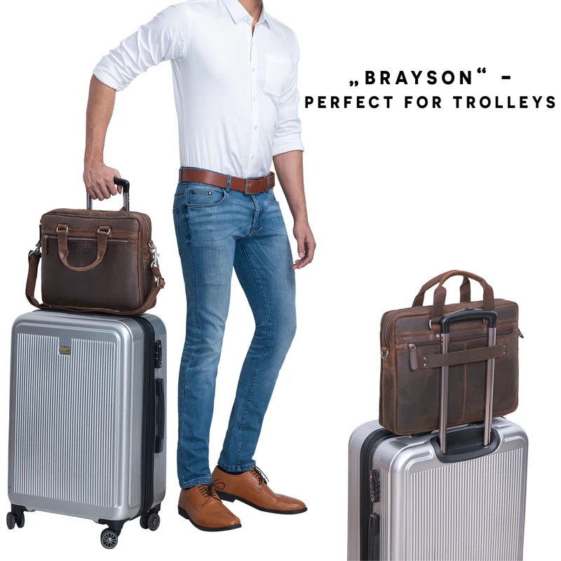 "Brayson" Businesstasche 15 Zoll Leder