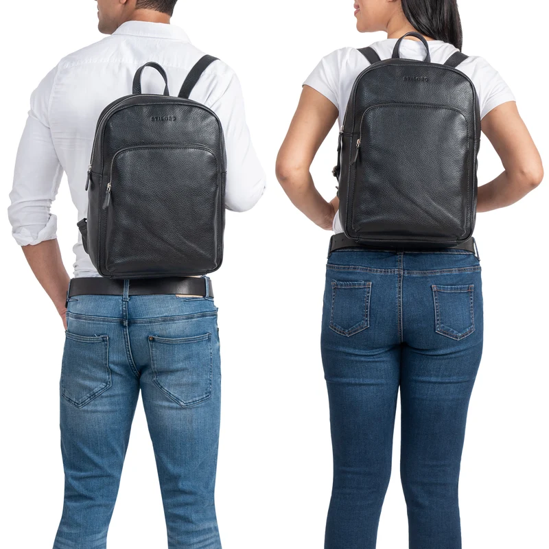 "Jona" Lederrucksack mit Laptopfach 15,6 Zoll Echtleder Herren / Damen