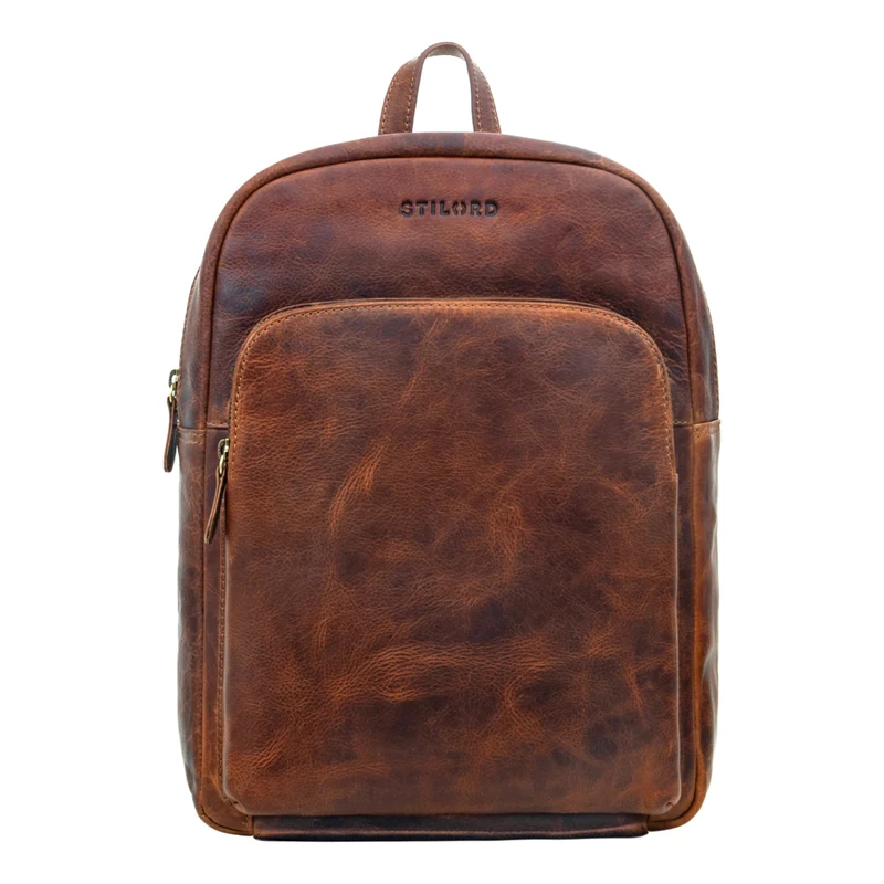 "Jona" Lederrucksack mit Laptopfach 15,6 Zoll Echtleder Herren / Damen