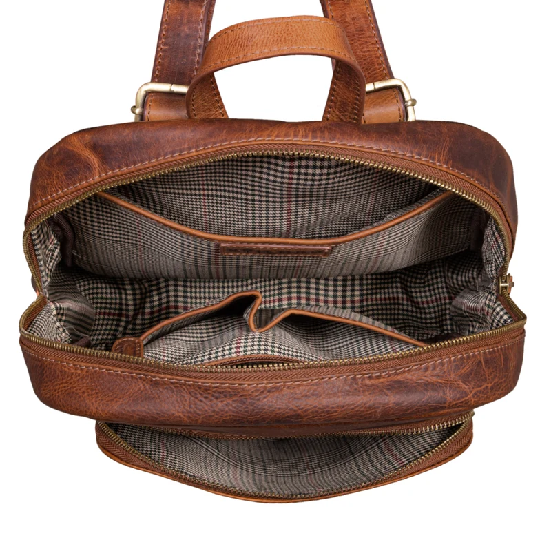 "Jona" Lederrucksack mit Laptopfach 15,6 Zoll Echtleder Herren / Damen