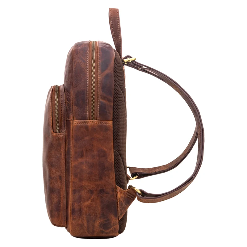 "Jona" Lederrucksack mit Laptopfach 15,6 Zoll Echtleder Herren / Damen