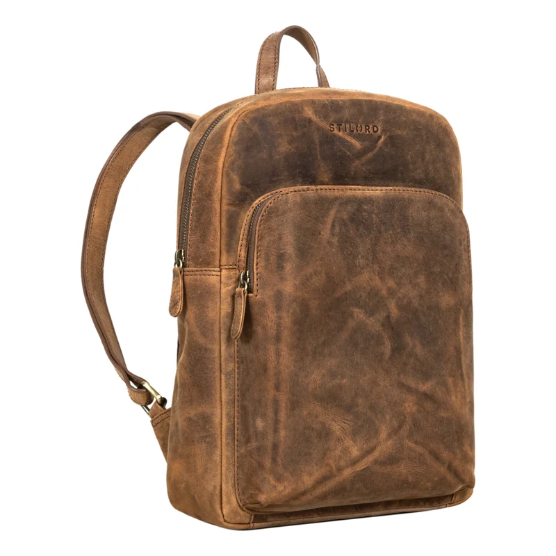 "Jona" Lederrucksack mit Laptopfach 15,6 Zoll Echtleder Herren / Damen