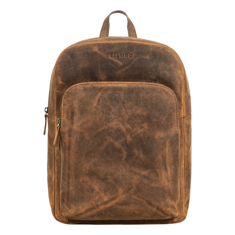 "Jona" Lederrucksack mit Laptopfach 15,6 Zoll Echtleder Herren / Damen