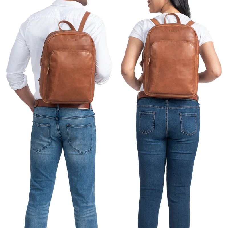 "Jona" Lederrucksack mit Laptopfach 15,6 Zoll Echtleder Herren / Damen