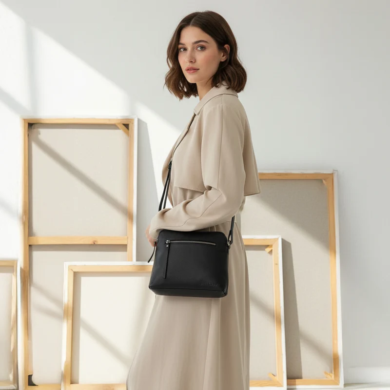 "Hope" Ledertasche Damen Umhängetasche Mittelgroß