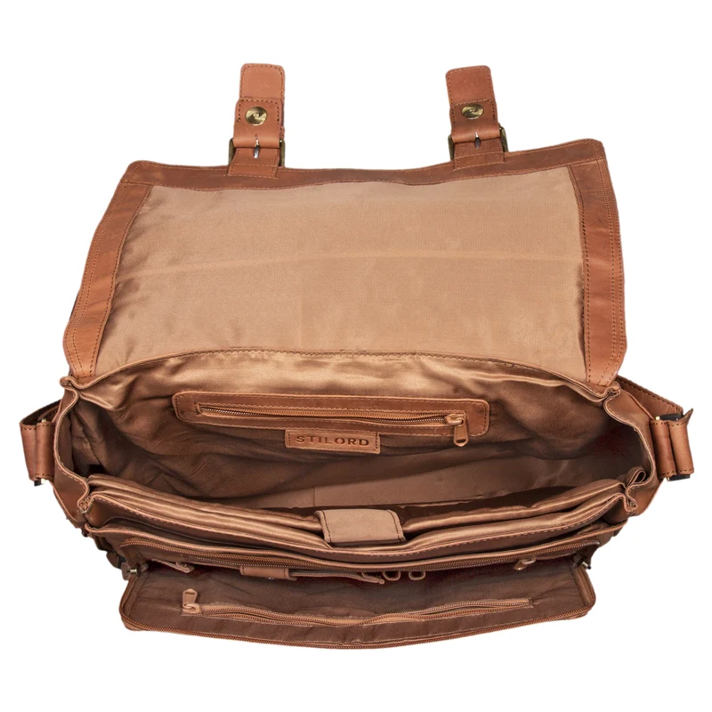 B-WARE "Kai" Messenger Laptop-Tasche Leder