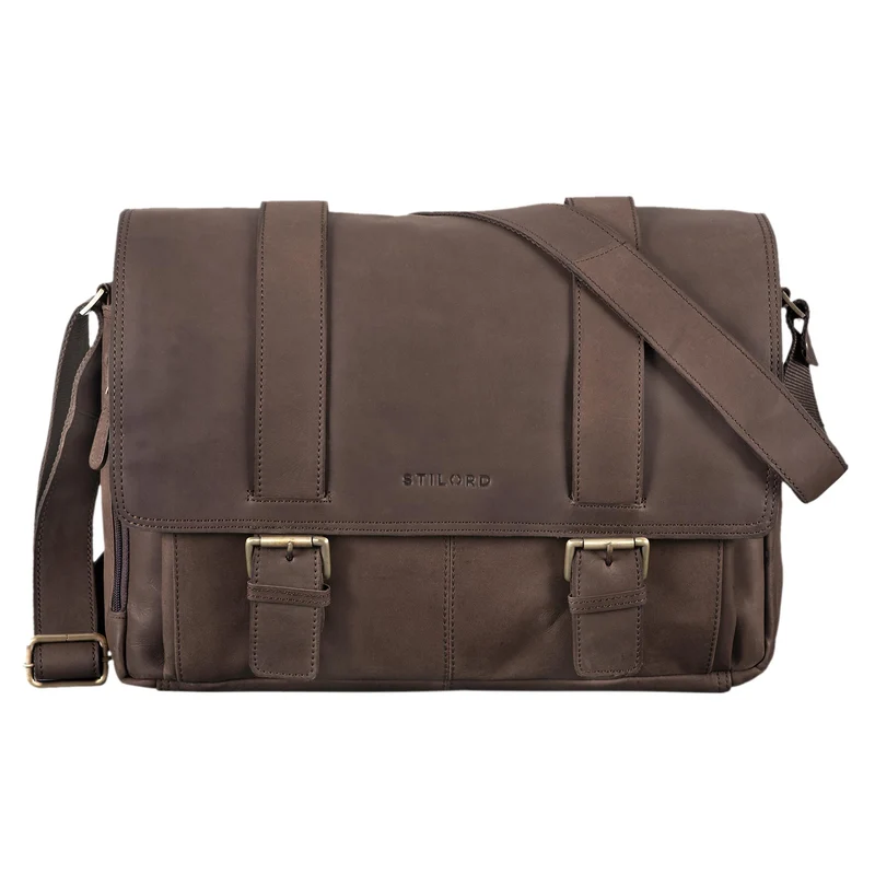 B-WARE "Kai" Messenger Laptop-Tasche Leder