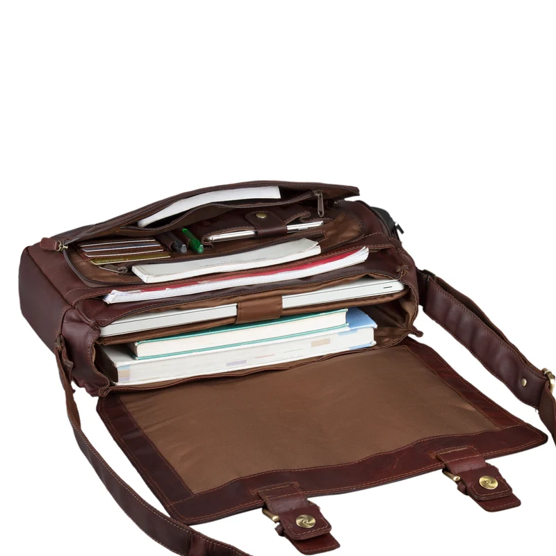 B-WARE "Kai" Messenger Laptop-Tasche Leder