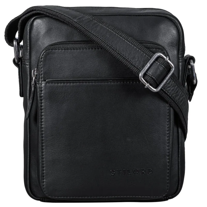 "Vittorio" Moderne Vintage Herrentasche zum Umhängen klein Echtleder