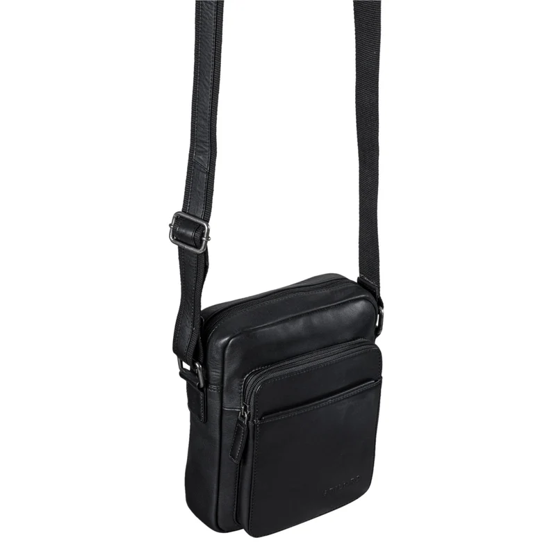 "Vittorio" Moderne Vintage Herrentasche zum Umhängen klein Echtleder